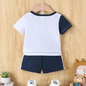 2-Piece-Baby-Boy-Summer-Leisure-Sports-Outdoor-Breathable-Comfort-Color-Patchwork-Short-Sleeve-Shorts-Set-1