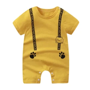 New-Summer-Baby-Clothing-Newborn-Boys-Girls-Short-sleeved-Cartoon-Print-Section-Open-File-Climbing-Clothing-1